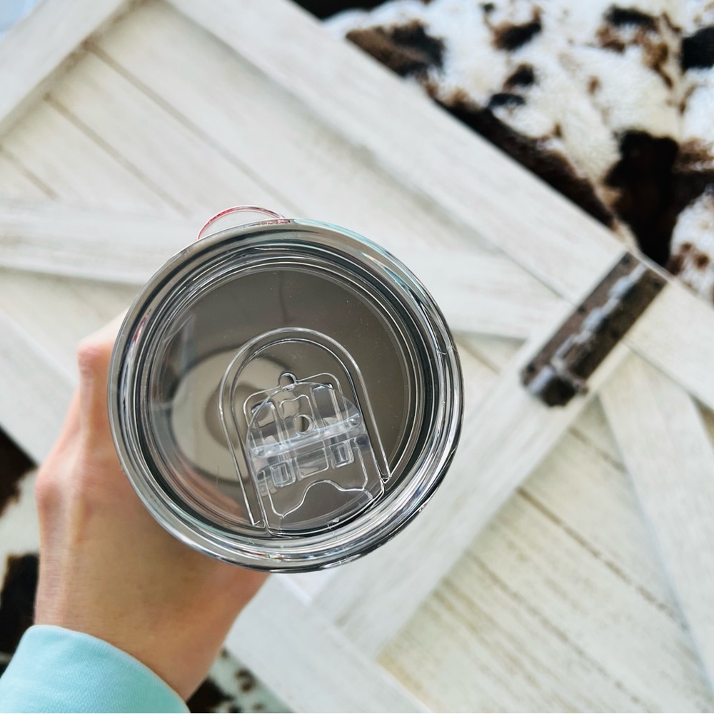 20oz Skinny Straight Tumbler American Flag Glitter Travel Mug Custom Cup America - Picture 6 of 6